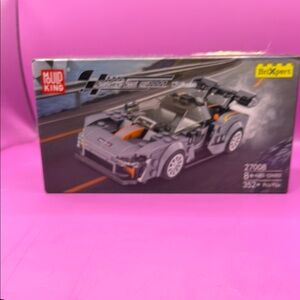 Gray and Orange Racing Car Building Set